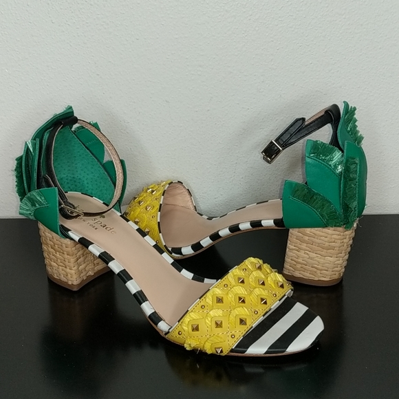 Kate Spade Wiatt Studded Pineapple block heels - Picture 2 of 8